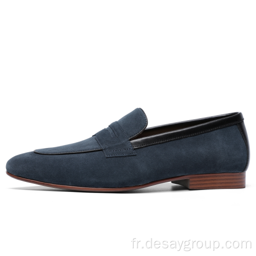 Chaussure homme en daim de vache souple